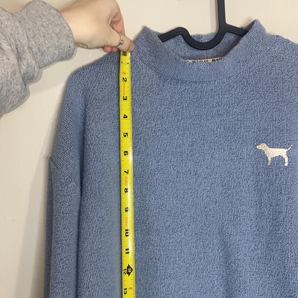 🪿Adorable Oversized Baby Blue PINK Sweater Size XS - Picture 3 of 9
